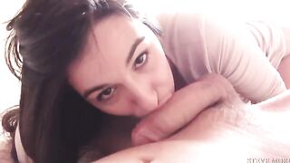 Small and sexy brunette gets her tight ass smashed by a huge cock