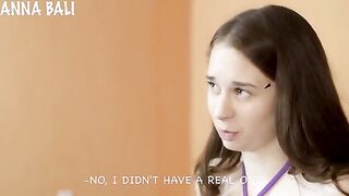A cute girl had her first experience with a stepdad, and her friend caught it all