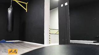 Crushed on my fitness colleague so we got intimate in the gym restroom
