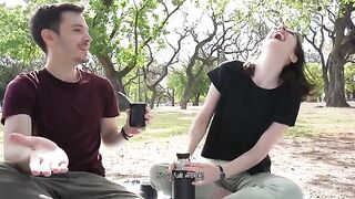 A day at the park ends up in a public blowjob