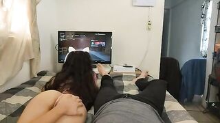 I fucked a pretty girl gamer with big tits, she was so hot