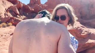 A wife gets fucked by her friend in the desert