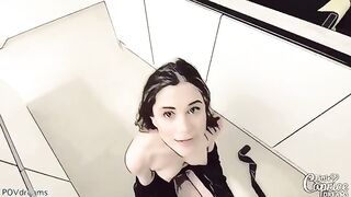 Hentai Little Caprice gets her mouth stuffed with cock