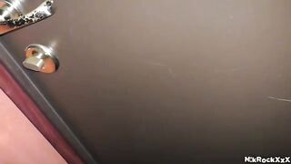 A stalker is following and fucking a blonde teen