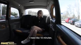 A cute young model got her pussy stretched by a thick cock in Fake Taxi