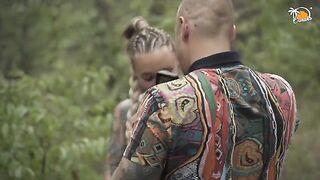 They are watching me while I suck Mateo's huge cock outdoors