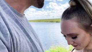 Blonde PAWG AJ Applegate gets fucked outdoors by J-Mac on a hot summer day