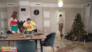 The whole family becomes a part of the kinky Thanksgiving celebration
