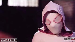 Spiderman eats and fucks Gwen Stacy’s hot pussy in a wild parody