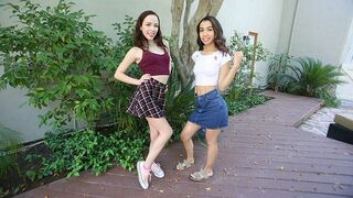 Step daughters Aliya Brynn and Jackie Rogen get a messy surprise from their stepdad