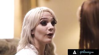 Kenna James finds comfort in passionate lesbian sex after a terrible day