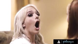 Kenna James finds comfort in passionate lesbian sex after a terrible day