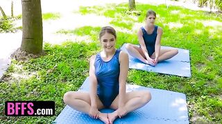 Gymnast girl Katie Kush is too flexible, even for her trainer