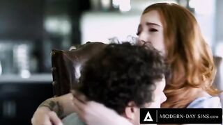 Petite ginger redhead Madi Collins gets fucked in mid-air by a popular YouTuber