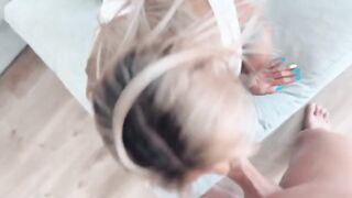 Best Blue Eyes Blowjob and Creamy Pussy I've Ever Seen - Littlebuffbabe's Tight Ass Action