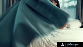 Kendra Spade and Alina Lopez are passionate nuns in a steamy Girlsway scene