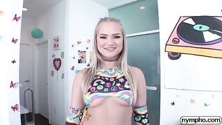 The blonde is a nympho and she needs to get her holes filled with cock