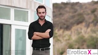 Two cute girls are having a hot threesome sex with a guy - EroticAX