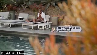 Four sexy blondies shared Antons’ huge black cock in an unforgettable way
