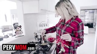 Cory Chase, the busty stepmom, presents her big tits as a Christmas present
