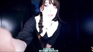 Xavier fucked Wednesday Addams’ pussy with his huge cock in a steamy scene
