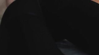 A girl in yoga pants was fucked hard and got a mouthful of cum