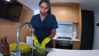 I discovered the maid's secret, and she paid me with her body for it