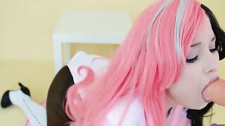 Hidori Rose cosplays Neopolitan RWBY, sucking dick and getting fucked in a steamy scene