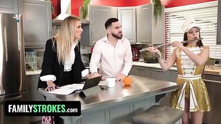 Perky Josie Tucker gets her big tits covered with cum by stepdad - FamilyStrokes