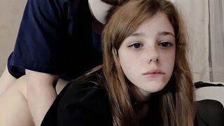 A cute girl has slow sex with her roommate in an intimate scene