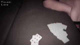She lost at cards, so she had to fuck and give a blowjob