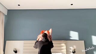 The man carefully licked his girlfriend’s pussy before fucking her