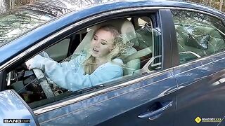 The mechanic fixed the car and got lucky with a busty babe