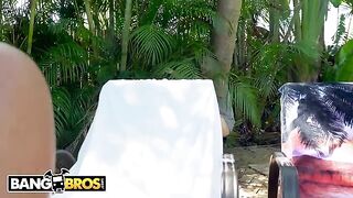A stalker is getting close to Julianna Vega’s big ass