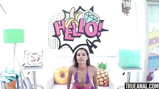Petite Kylie Le Beau takes a big cock in her tight ass in intense anal action