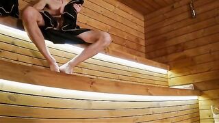 I showed my cock to three strangers in the sauna and they jerked me off
