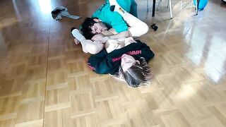 Girl was fucked on the floor, her boyfriend finished with a huge load