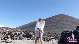 We climbed a volcano and he erupted in my mouth, a wild adventure!