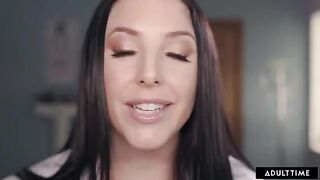 Hot MILF Angela White gets examined by a doctor in a steamy ASMR scene