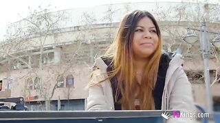 Fat Latina Yiyi Candy shows her body on the street before getting fucked