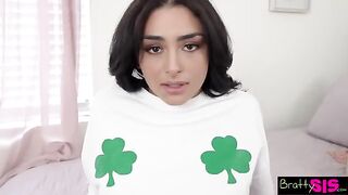 Vanessa Moon suggests her stepbro to taste her sweet pussy for good fortune