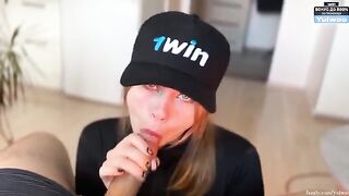 Today you deserve a blowjob, and here’s a hot blonde to prove it