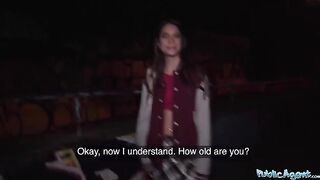 Hot French model gets fucked outdoors for cash with Public Agent