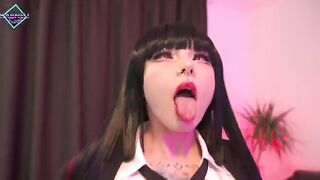 Karneli Bandi is pleased to see Yumeko Jabami getting her holes filled with cum