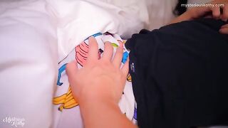 A pervert guy fucks his stepdaughter in the middle of the night