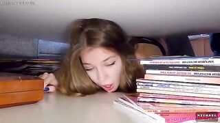 Bored stepbrother and sister play a little game with each other