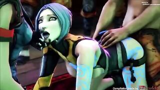 Maya takes a fuck break with a robot arm in Borderlands Blender SFM