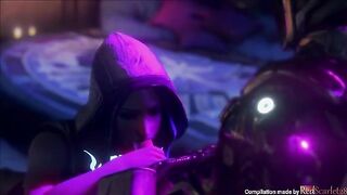 Maya takes a fuck break with a robot arm in Borderlands Blender SFM