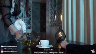 The Lord spanks and fucks his clumsy maid, MollyRedWolf hard