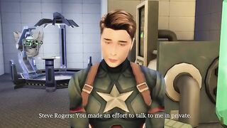 Peggy Carter examines Captain America's cock in this uncensored scene